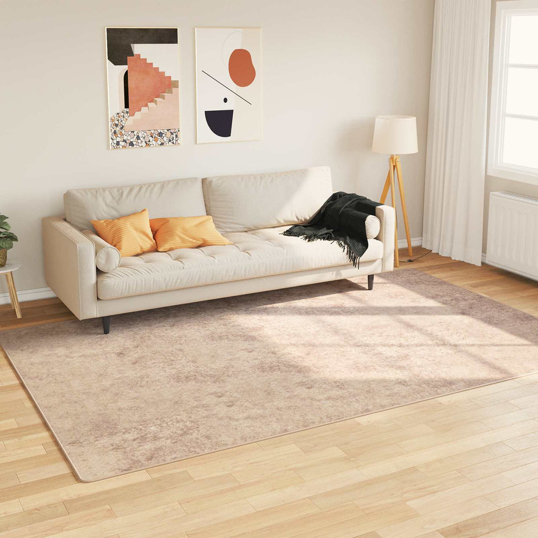 vidaXL Pasillo de alfombra MARSA Beige 190 x 300 cm Poliéster y PVC