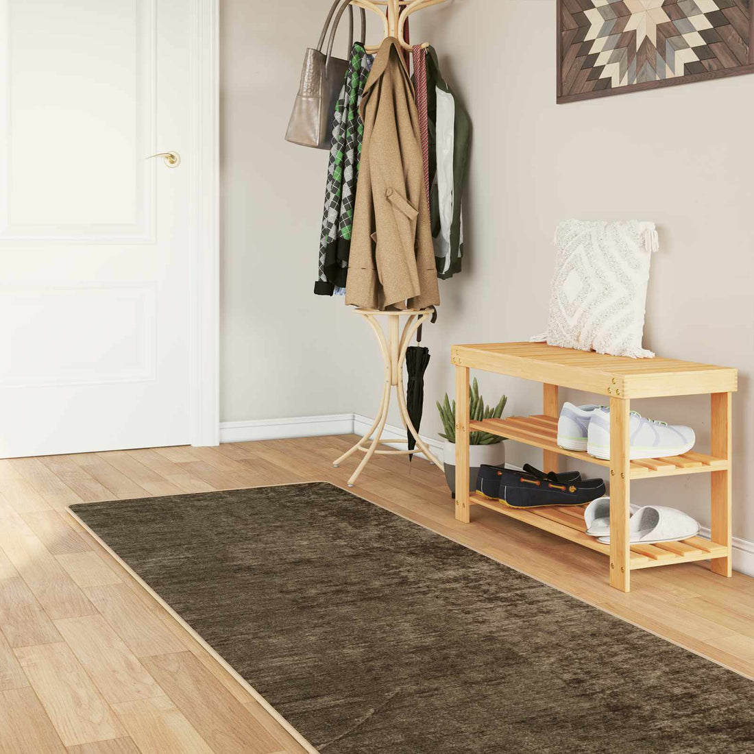 vidaXL Pasillo de alfombra MARSA Verde bosque 100 x 450 cm