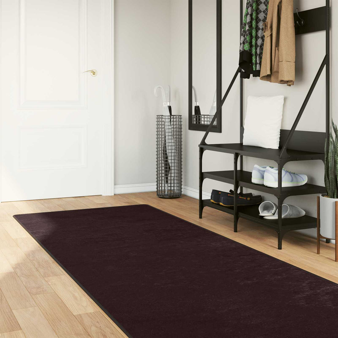 vidaXL Pasillo de alfombra MARSA Gris antracita 100 x 350 cm