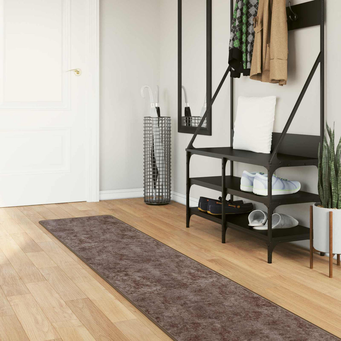 vidaXL Pasillo de alfombra MARSA Gris 50 x 450 cm Poliéster y PVC