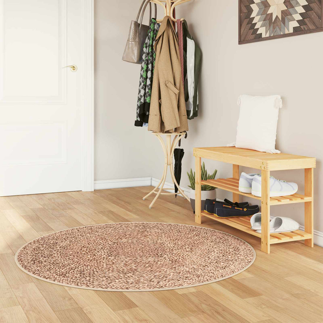 vidaXL Pasillo de alfombra MARSA Amarillo 120 x 120 cm Poliéster y PVC