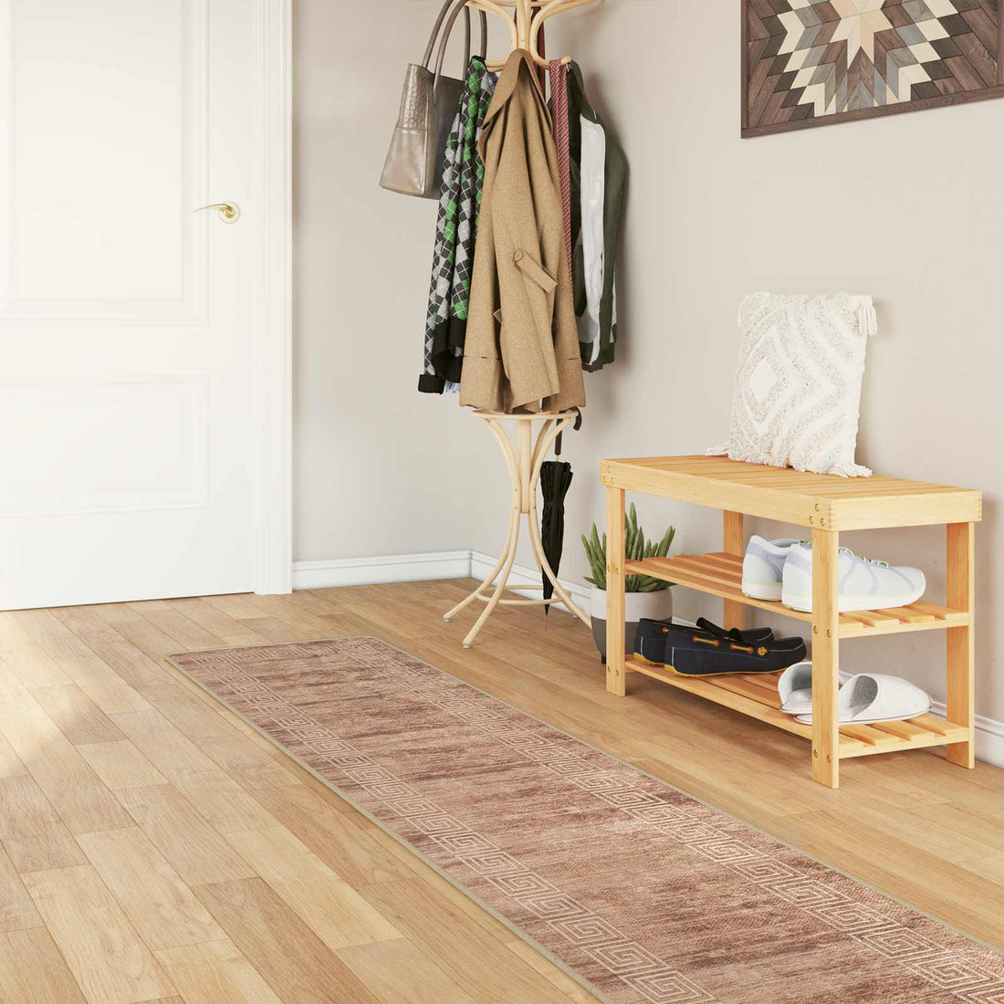 vidaXL Pasillo de alfombra MARSA Blanco 50 x 400 cm Poliéster y PVC