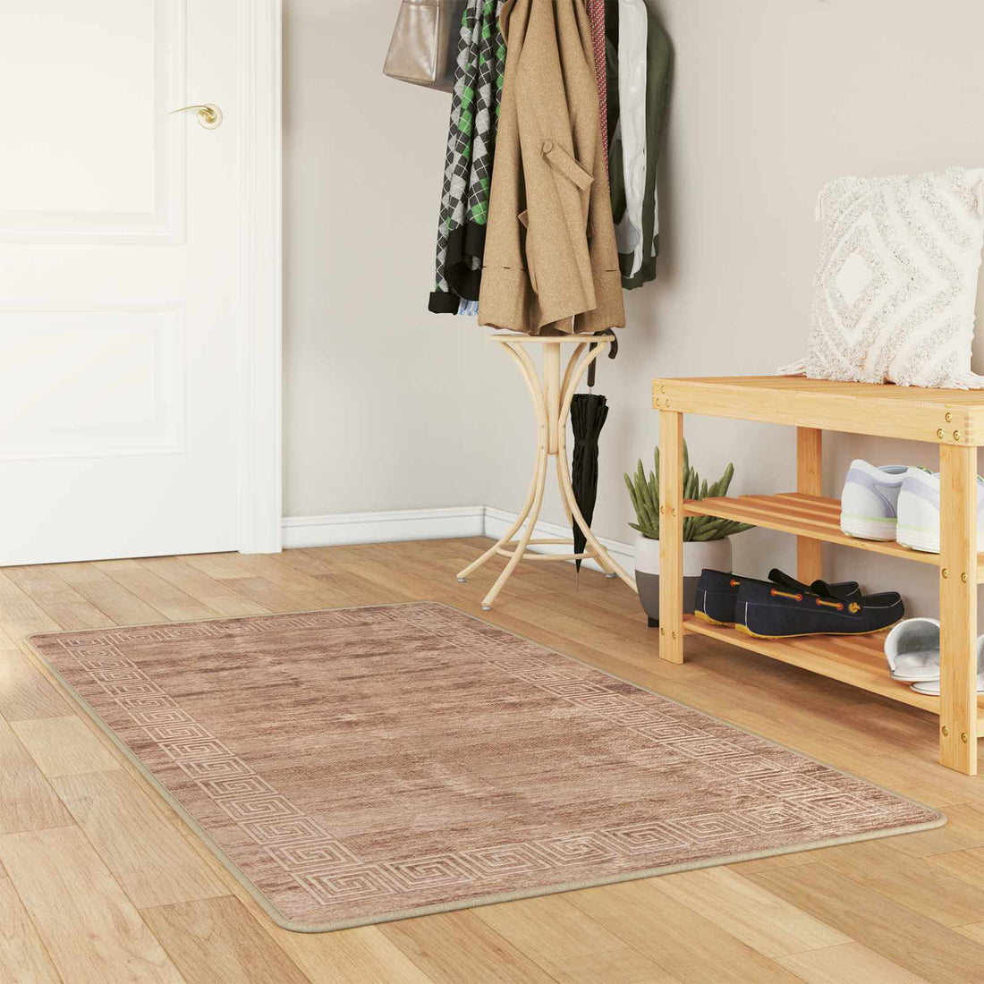 vidaXL Pasillo de alfombra MARSA Blanco 100 x 200 cm Poliéster y PVC