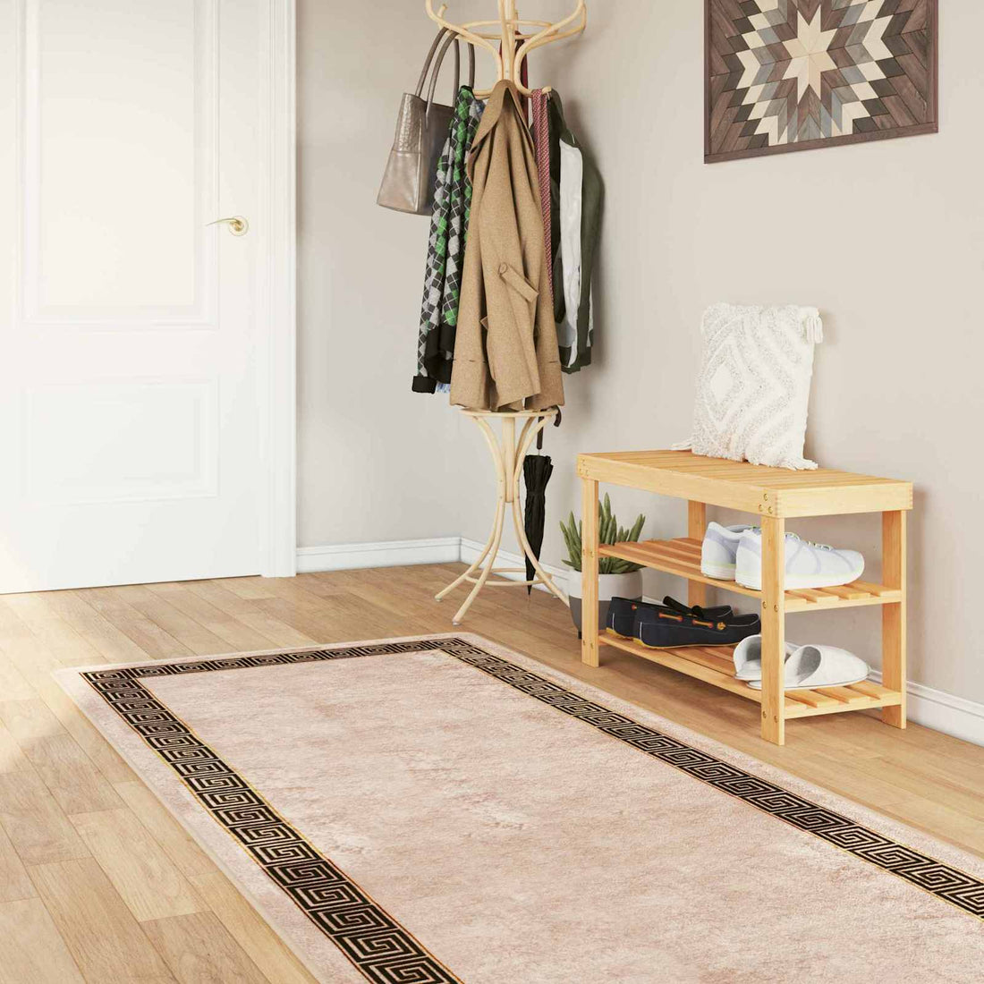 vidaXL Pasillo de alfombra MARSA Negro 100 x 250 cm Poliéster y PVC