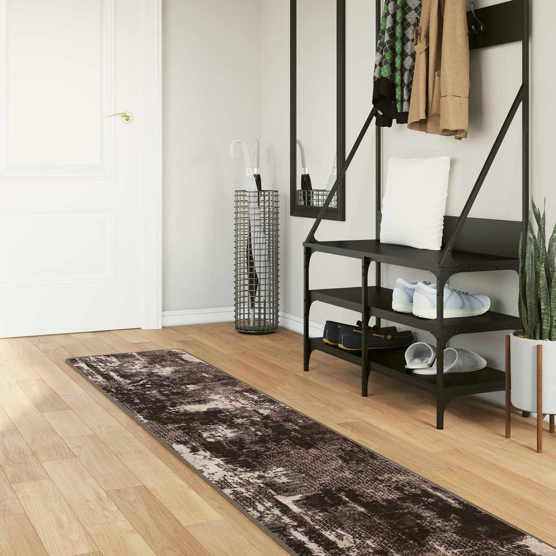 vidaXL Pasillo de alfombra MARSA Negro 50 x 300 cm Poliéster y PVC