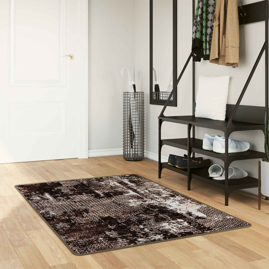 vidaXL Pasillo de alfombra MARSA Negro 80 x 200 cm Poliéster y PVC