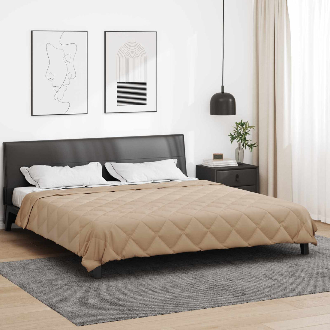 vidaXL Edredón de Todo el Año 200 x 240 cm 300 gsm Taupé
