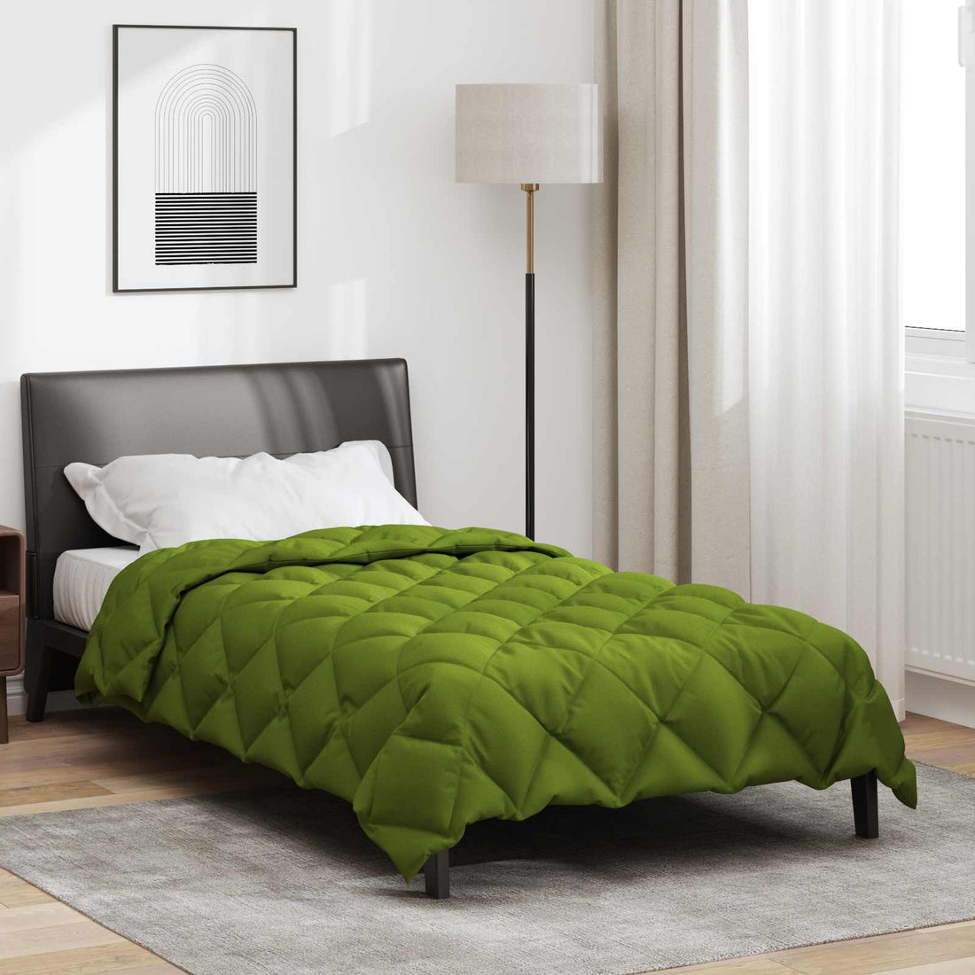 vidaXL Edredón de Invierno 155 x 220 cm 450 gsm Verde