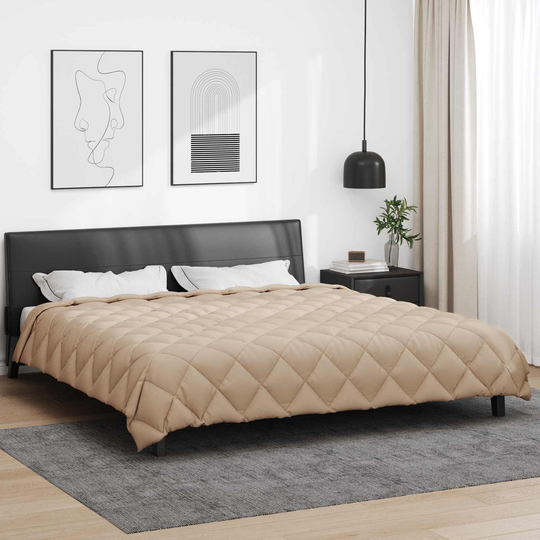 vidaXL Edredón de Invierno 240 x 260 cm 450 gsm Gris topo