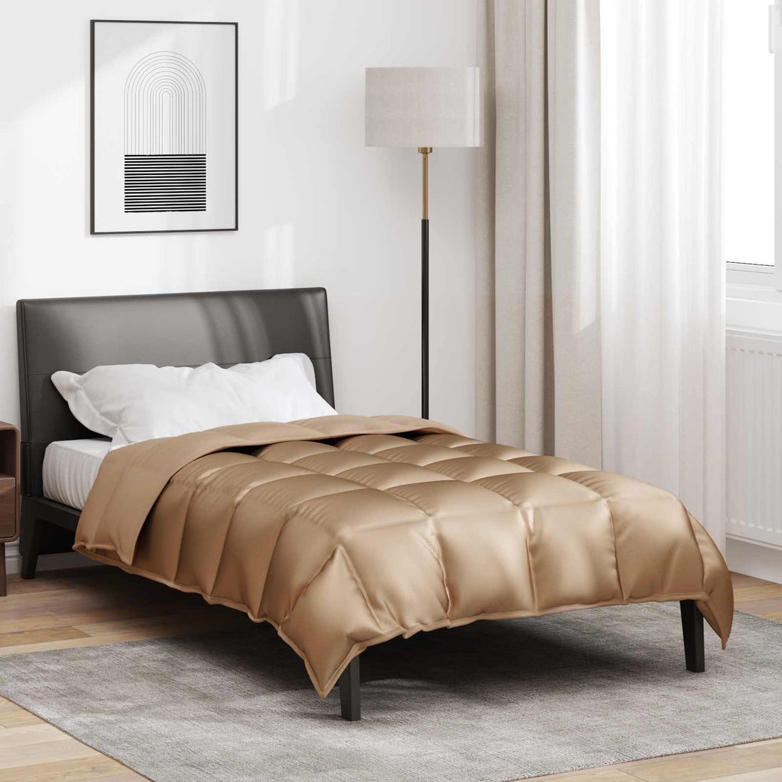 vidaXL Edredón de Invierno 155 x 220 cm 450 gsm Dorado