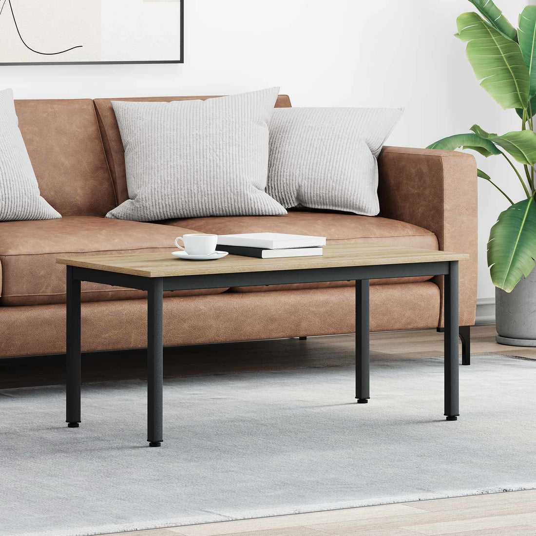 vidaXL Mesa de Café Sonoma 100 x 50 x 45 cm Madera de ingeniería