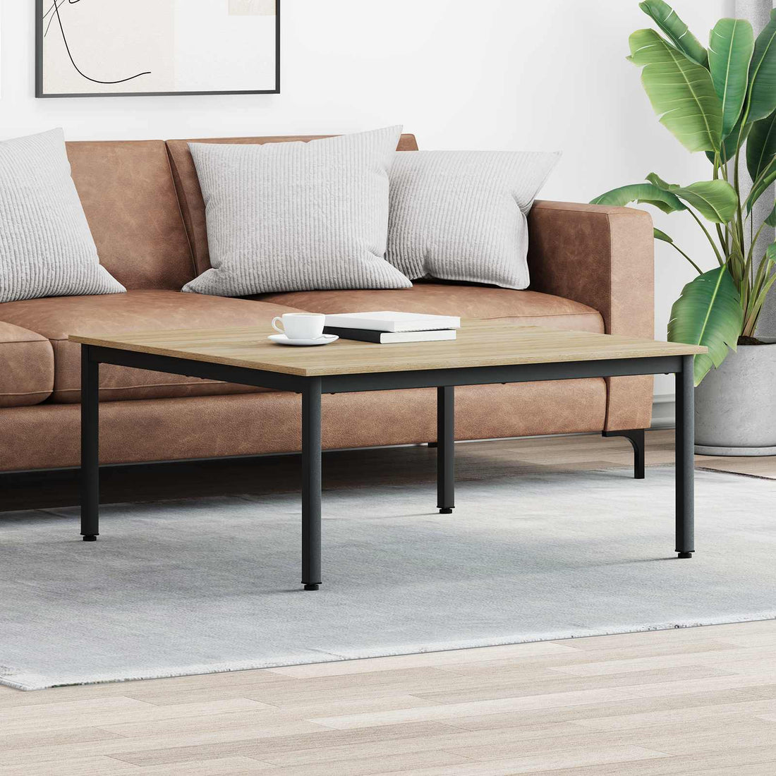 vidaXL Mesa de Café Sonoma 100 x 100 x 45 cm Madera de ingeniería