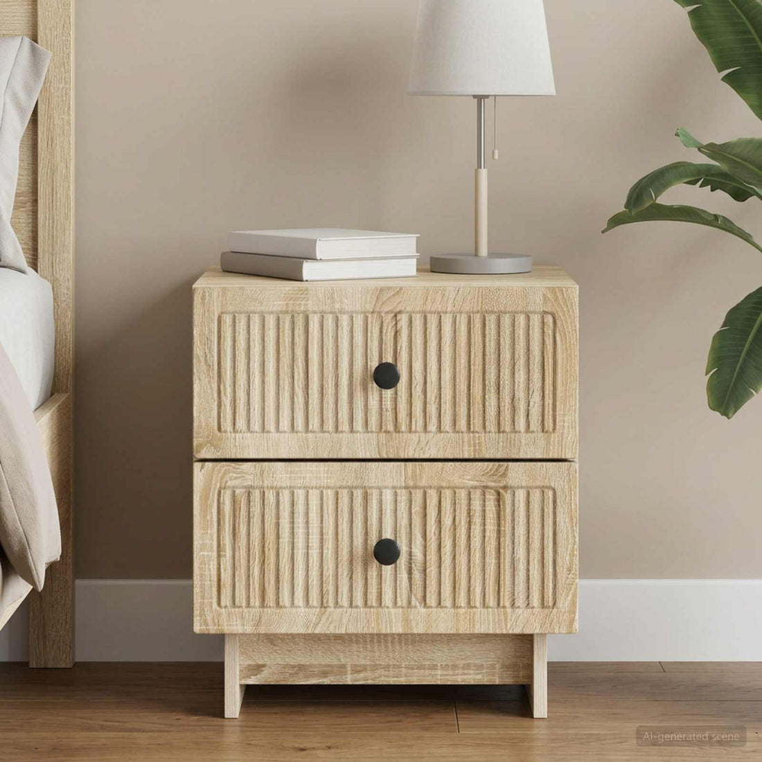 vidaXL Armario de Noche con cajón Roble Sonoma 43 x 34,5 x 47,5 cm