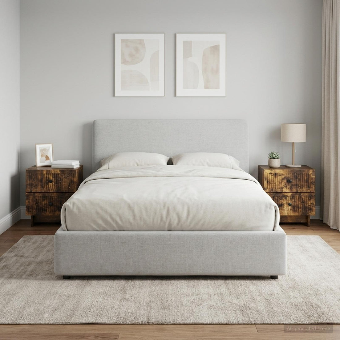 vidaXL Armario de Noche 2 uds. Roble Ahumado 43 x 34,5 x 47,5 cm