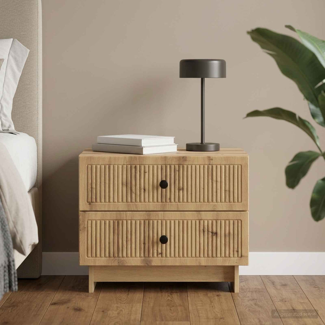 vidaXL Armario de Noche Roble artisan 62 x 34,5 x 47,5 cm