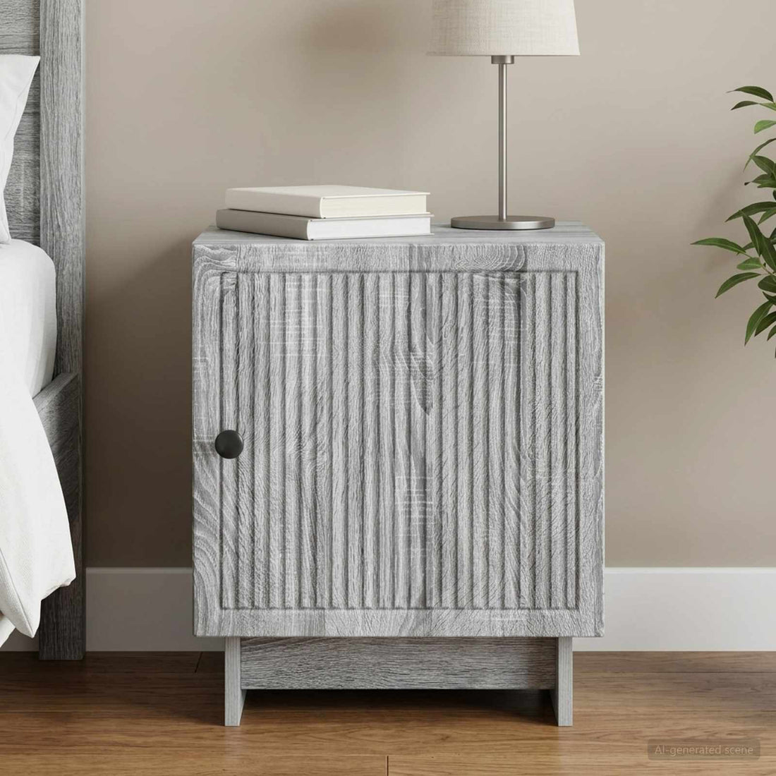 vidaXL Armario de Noche Gris Sonoma 43 x 34,5 x 50 cm