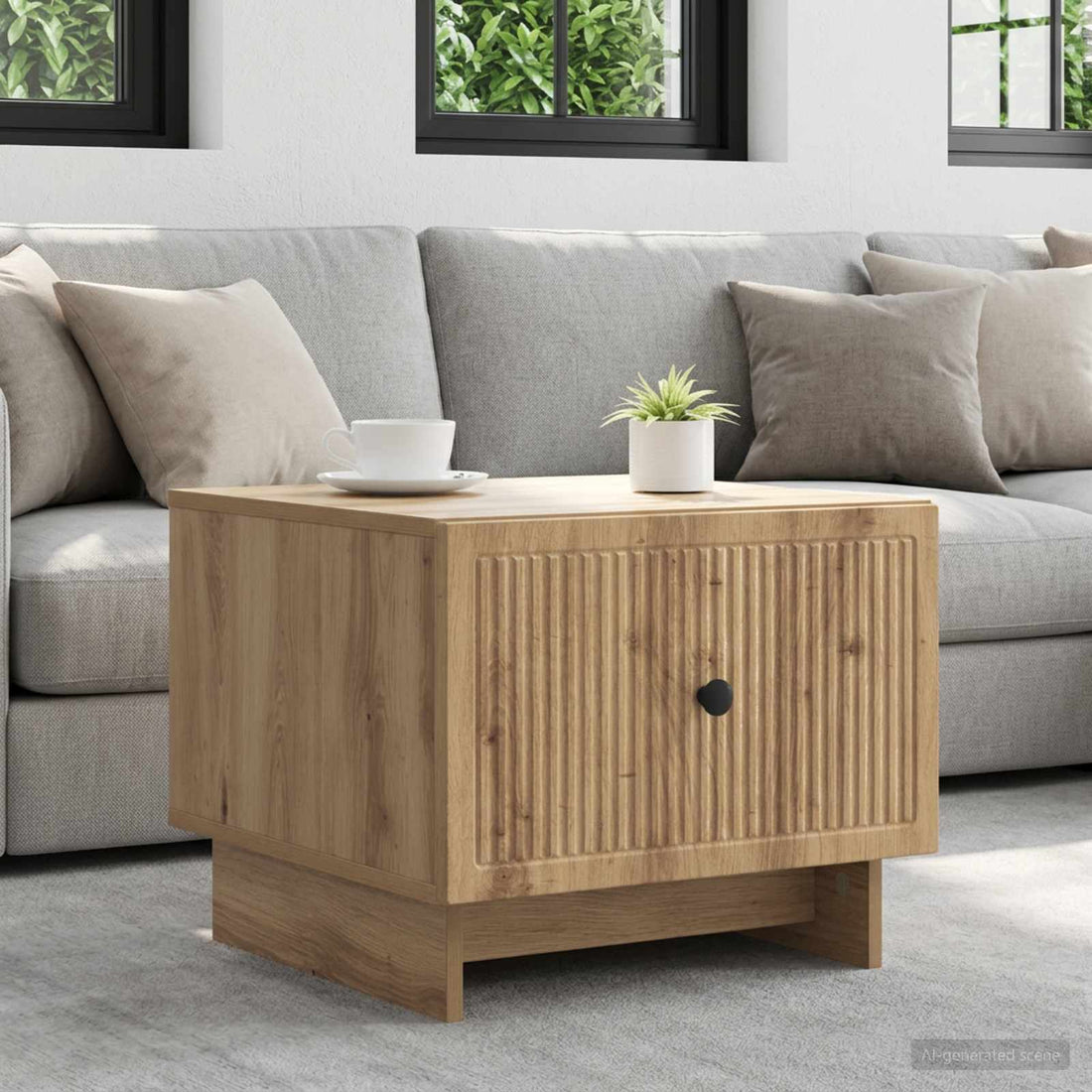 vidaXL Mesa de Café Roble artisan 49 x 50 x 40 cm Madera de Ingeniería