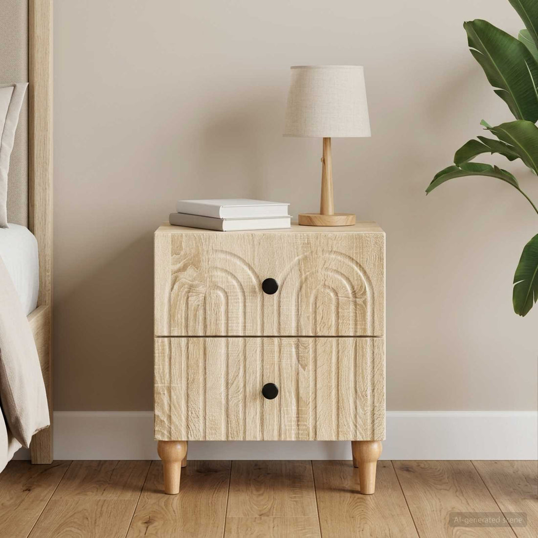 vidaXL Armario de Noche con cajón Roble Sonoma 43 x 34,5 x 48 cm