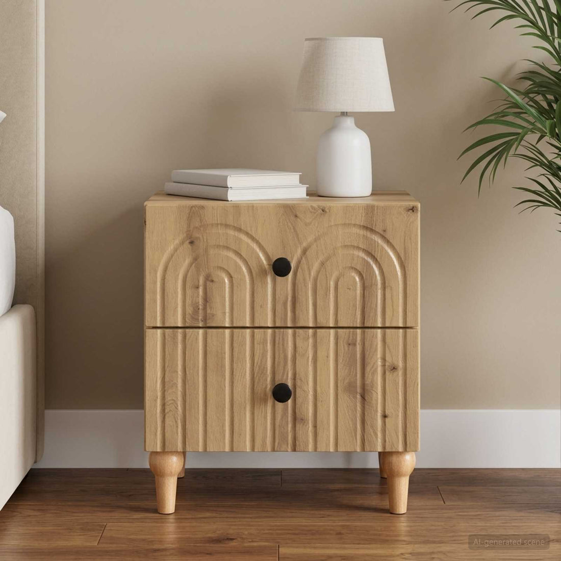 vidaXL Armario de Noche Roble artisan 43 x 34,5 x 48 cm