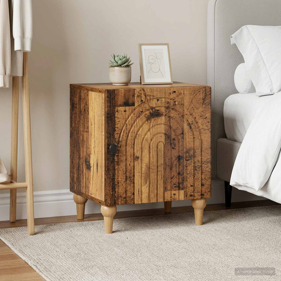 vidaXL Armario de Noche 2 uds. Madera envejecida 43 x 34,5 x 50 cm