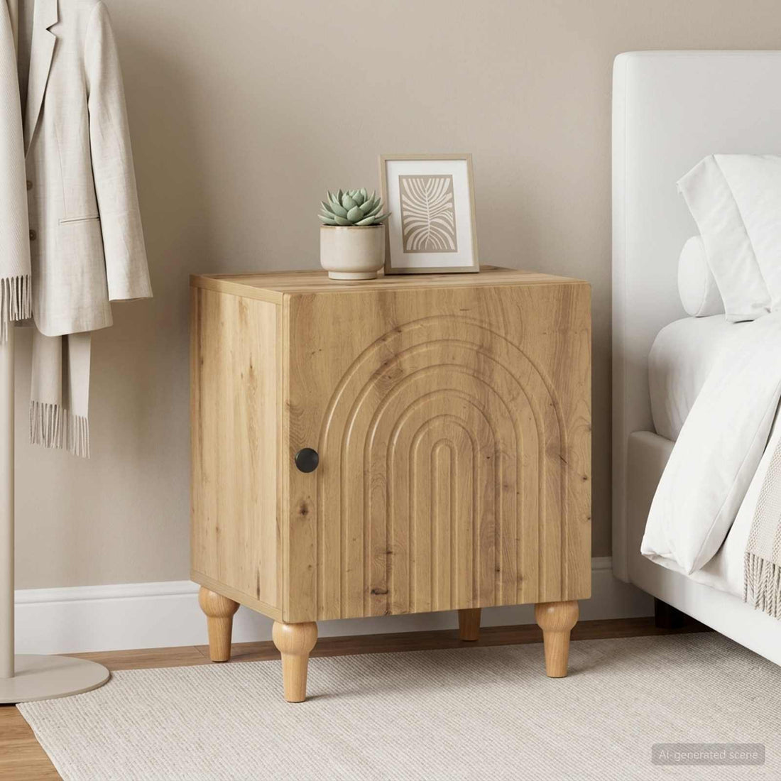 vidaXL Armario de Noche 2 uds. Roble artisan 43 x 34,5 x 50 cm