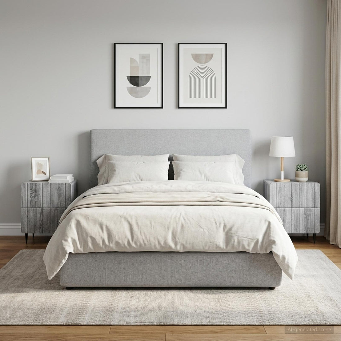 vidaXL Armario de Noche 2 uds. Gris Sonoma 43 x 34,5 x 49,5 cm