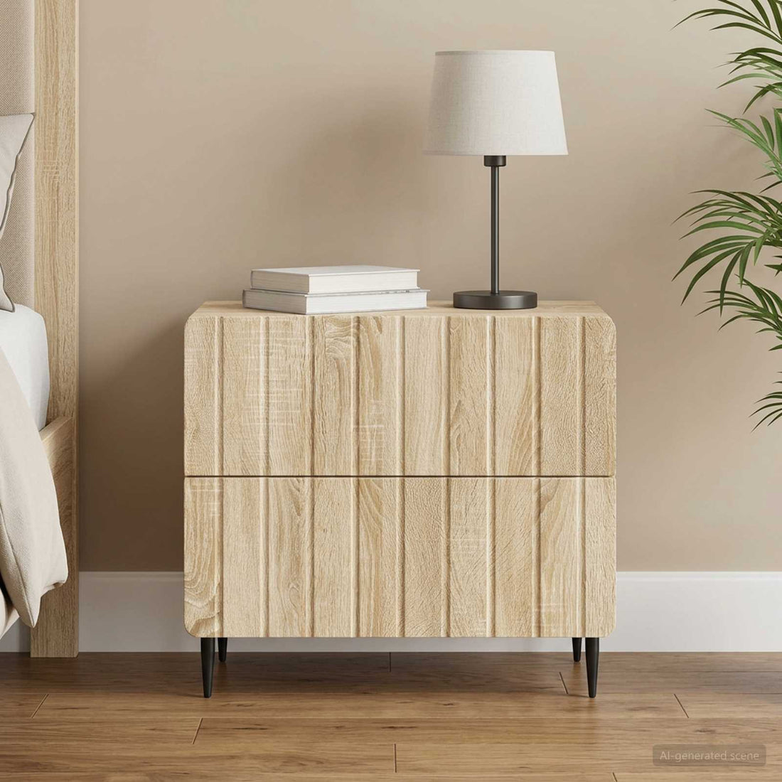 vidaXL Armario de Noche Roble Sonoma 62 x 34,5 x 49,5 cm