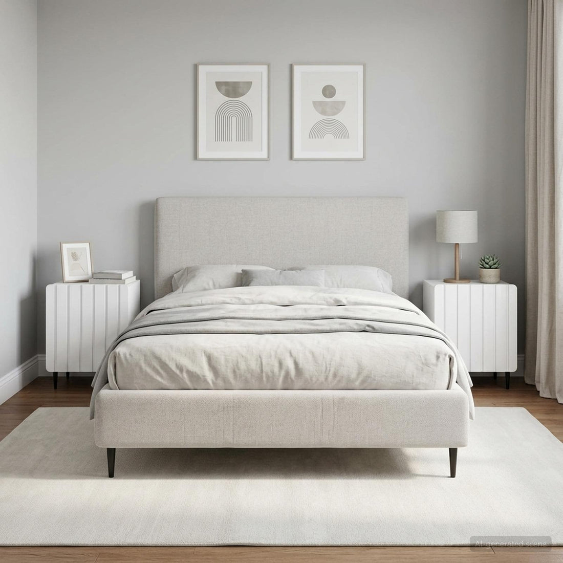 vidaXL Armario de Noche 2 uds. Brillante 43 x 34,5 x 52 cm