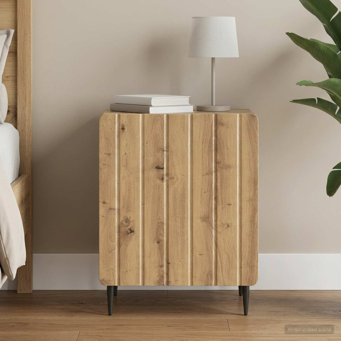 vidaXL Armario de Noche Roble artisan 43 x 34,5 x 52 cm