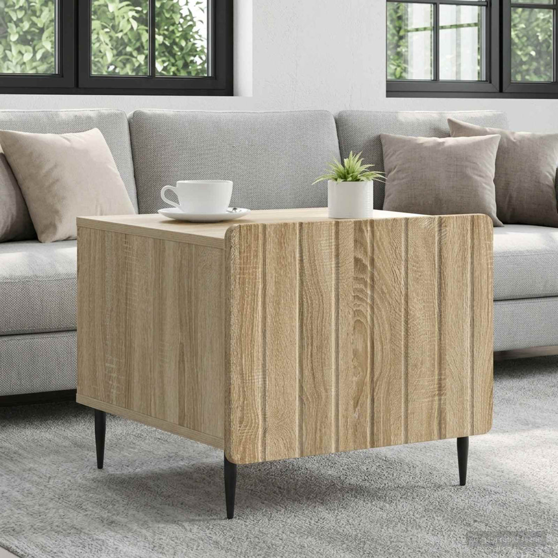 vidaXL Mesa de Café Roble Sonoma 49 x 50 x 42 cm Madera de Ingeniería