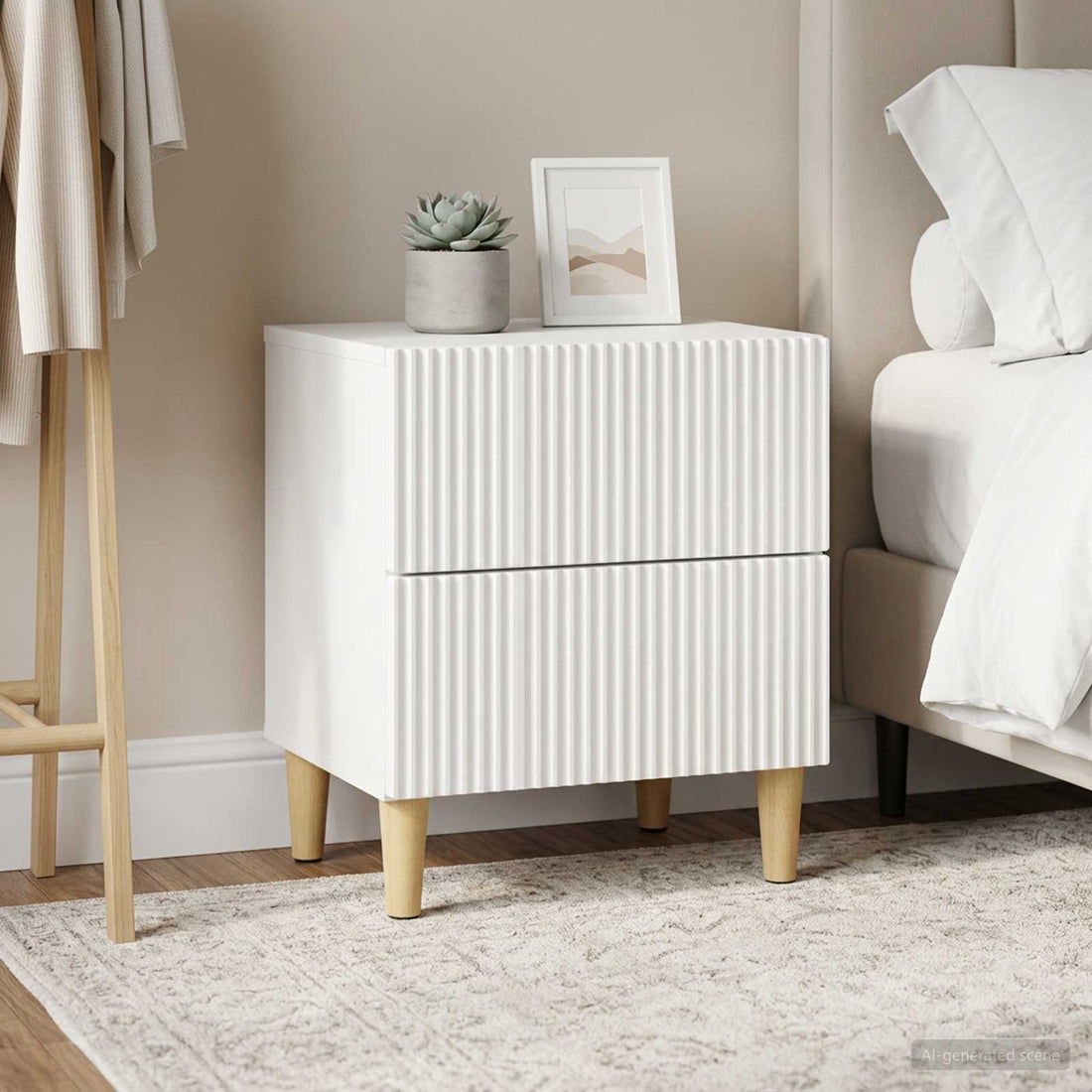 vidaXL Armario de Noche 2 uds. 43 x 34,5 x 48 cm Madera de Ingeniería