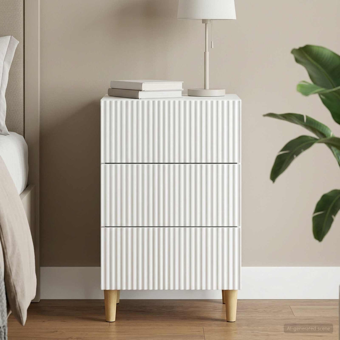 vidaXL Armario de Noche 43 x 41 x 66,5 cm Madera de Ingeniería