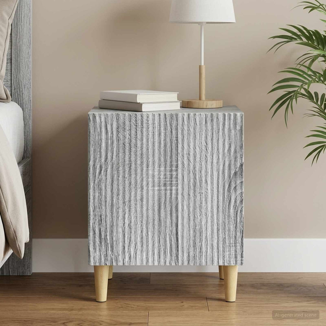 vidaXL Armario de Noche Gris Sonoma 43 x 34,5 x 50 cm