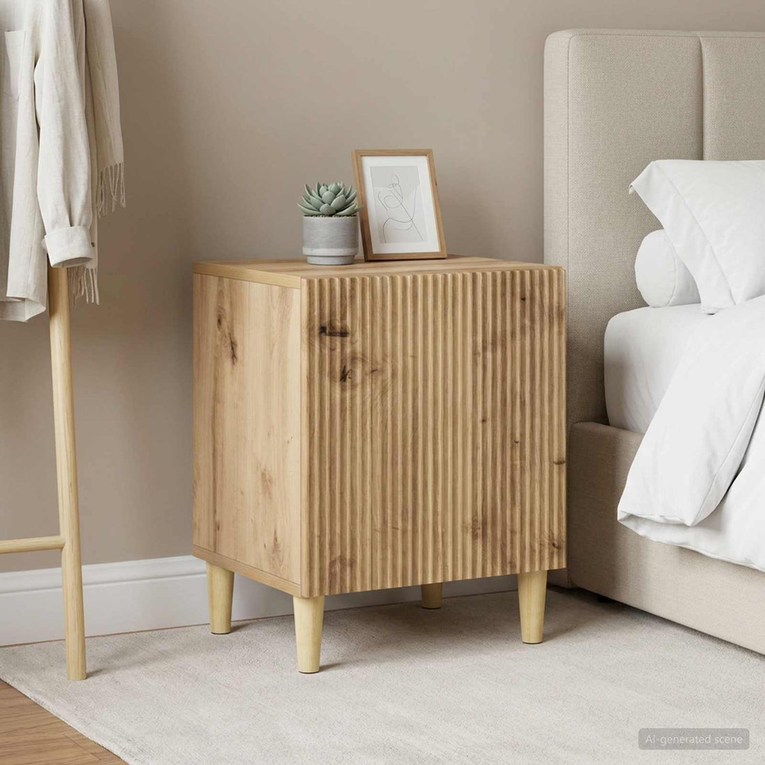 vidaXL Armario de Noche 2 uds. Roble artisan 43 x 34,5 x 50 cm