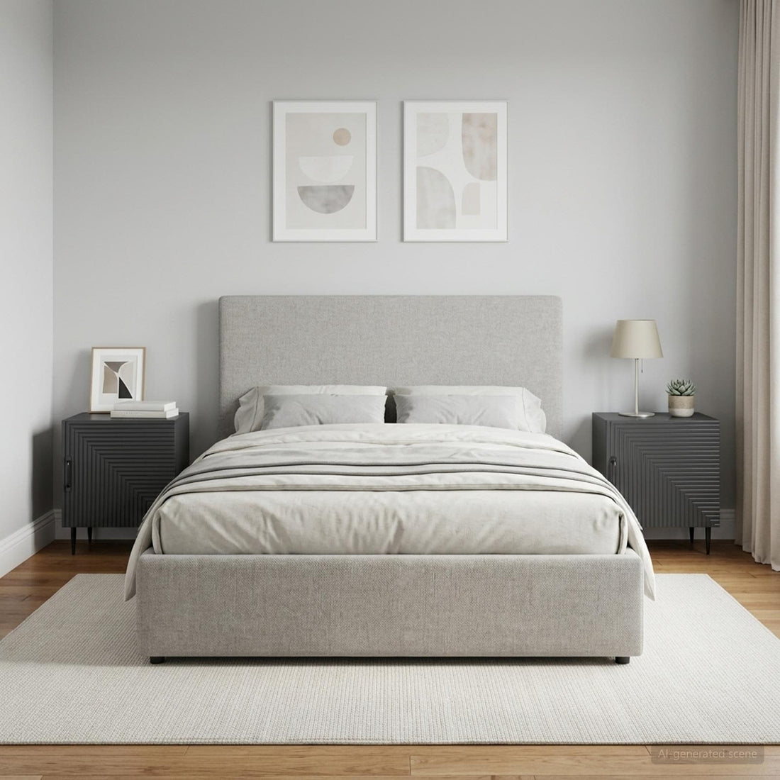vidaXL Armario de Noche 2 uds. Negro 43 x 34,5 x 50 cm