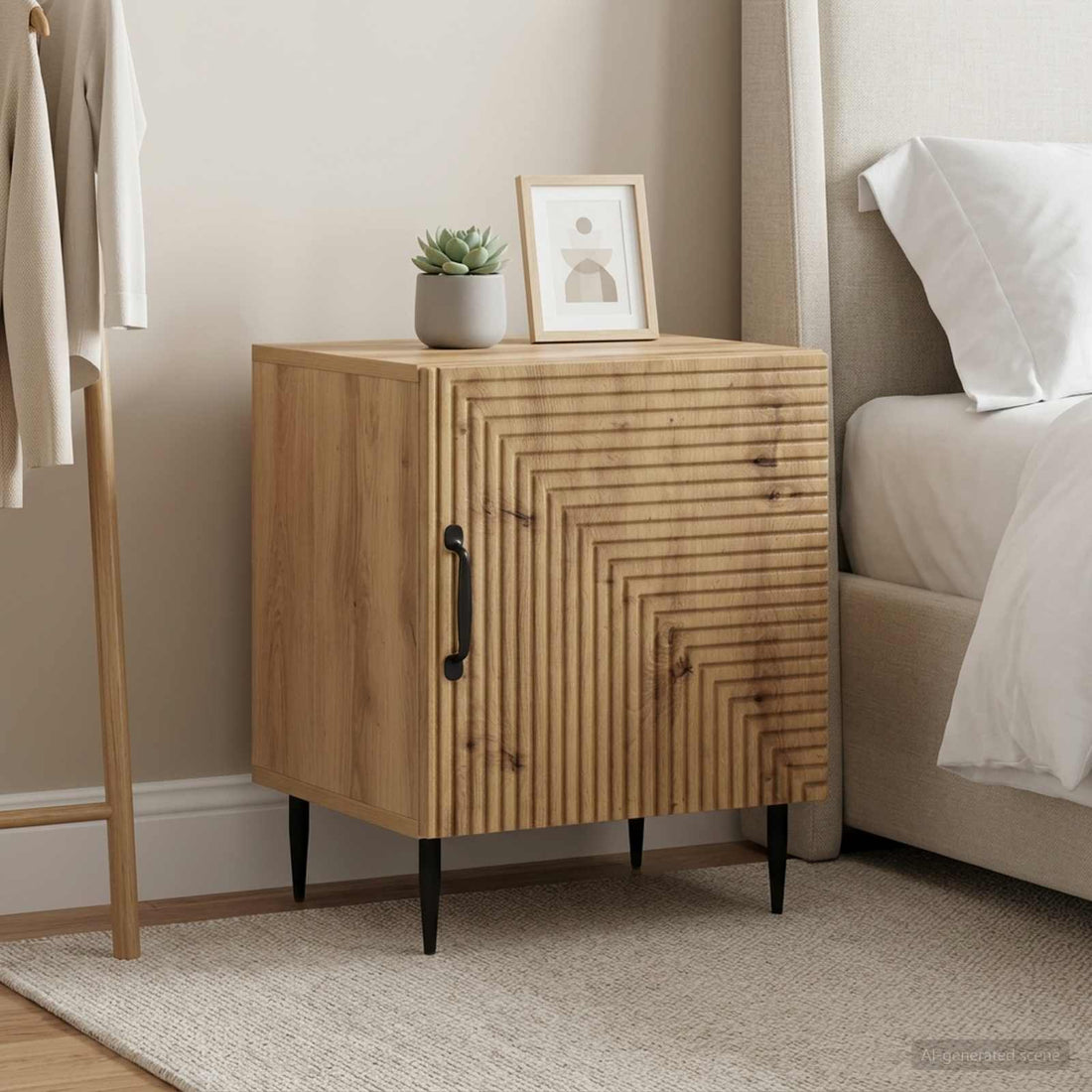 vidaXL Armario de Noche 2 uds. Roble artisan 43 x 34,5 x 50 cm