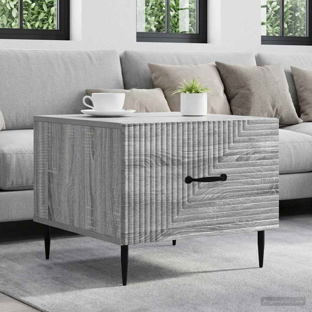 vidaXL Mesa de Café Gris Sonoma 49 x 50 x 40 cm Madera de Ingeniería