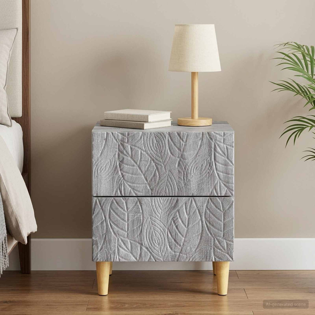 vidaXL Mesita de Noche Sonoma gris 43 x 34,5 x 48 cm