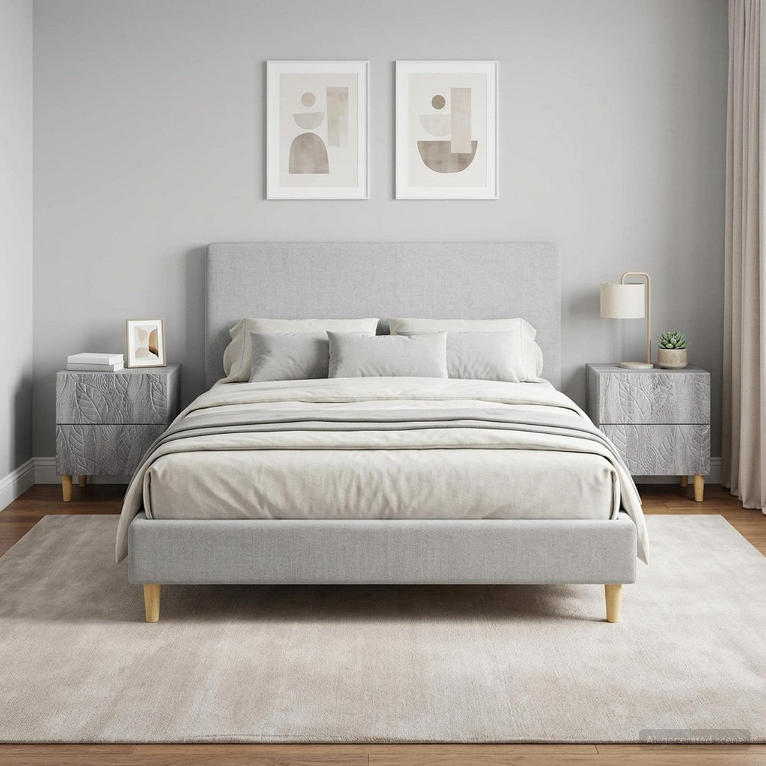 vidaXL Mesita de Noche 2 uds. Sonoma gris 43 x 34,5 x 48 cm