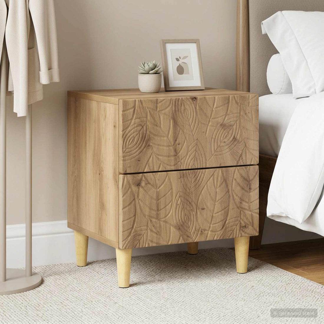 vidaXL Mesita de Noche 2 uds. Roble artisan 43 x 34,5 x 48 cm