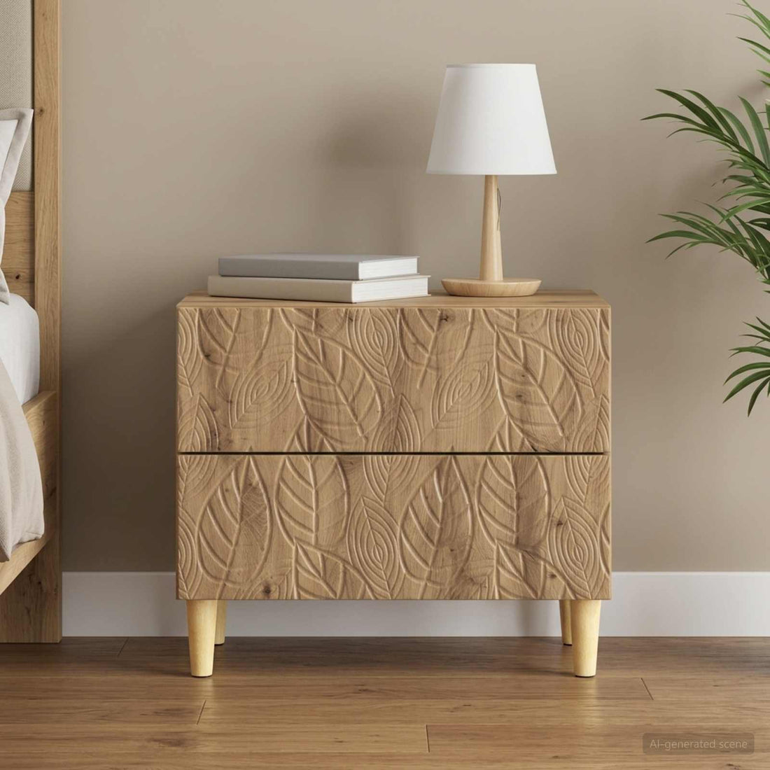 vidaXL Mesita de Noche Roble artisan 62 x 34,5 x 48 cm
