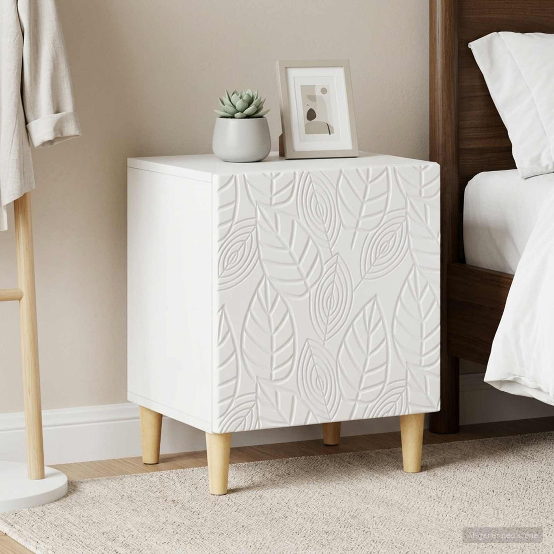 vidaXL Mesita de Noche 2 uds. Blanco 43 x 34,5 x 50 cm
