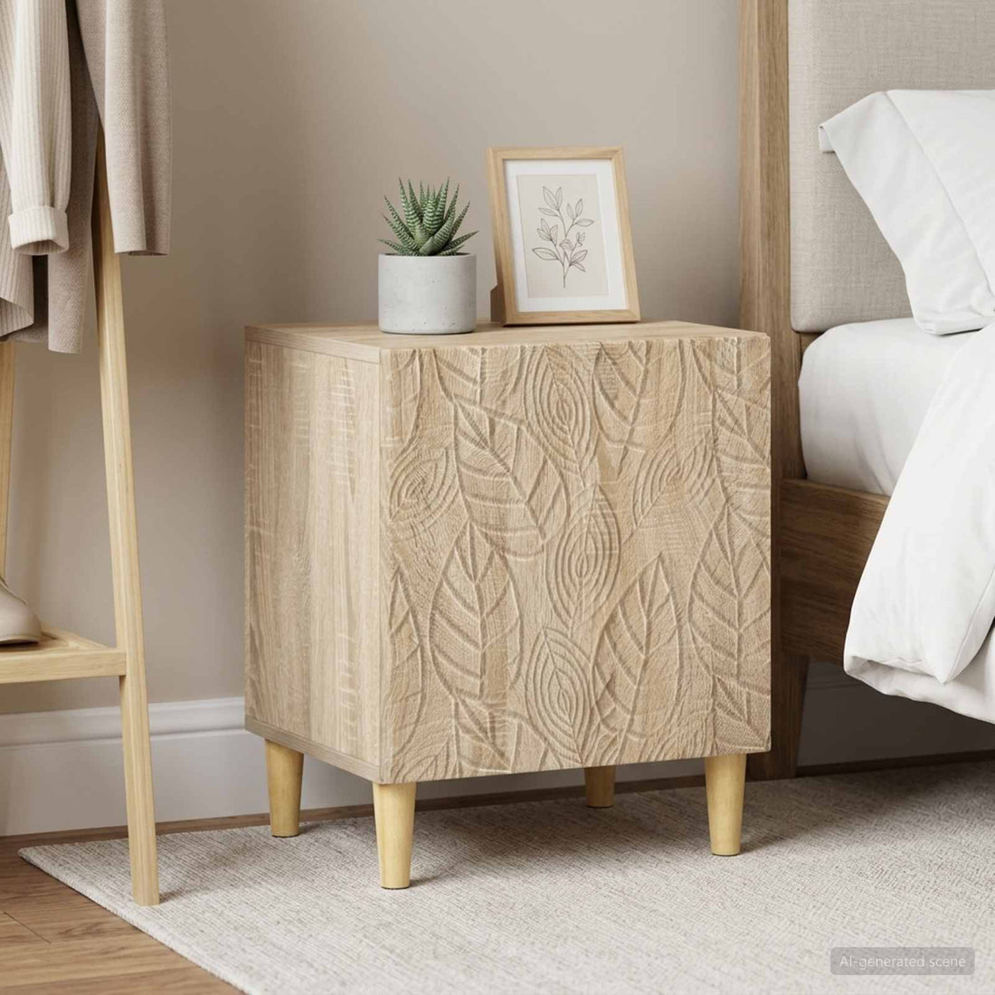 vidaXL Mesita de Noche 2 uds. Roble Sonoma 43 x 34,5 x 50 cm