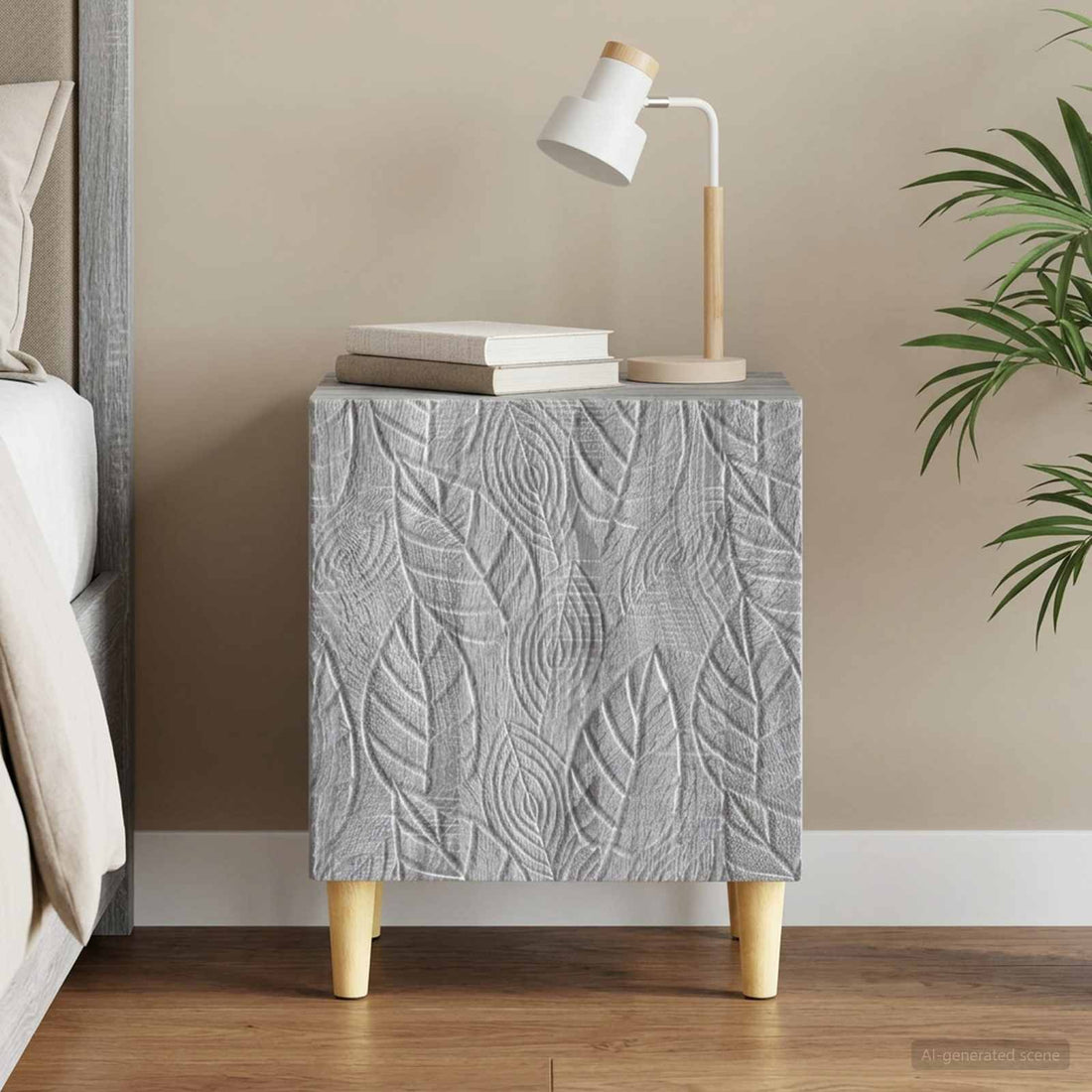 vidaXL Mesita de Noche Sonoma gris 43 x 34,5 x 50 cm