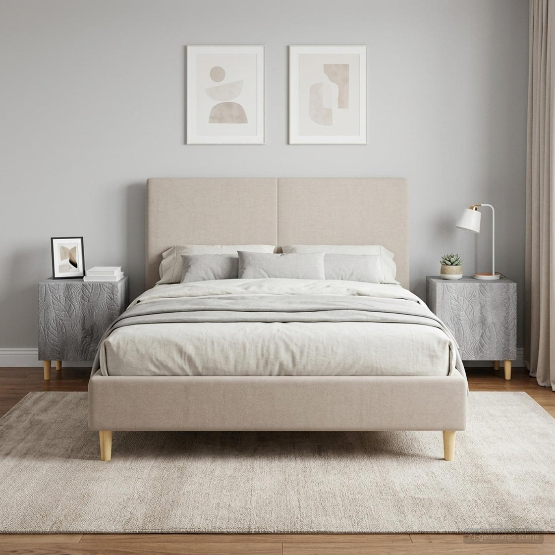 vidaXL Mesita de Noche 2 uds. Sonoma gris 43 x 34,5 x 50 cm