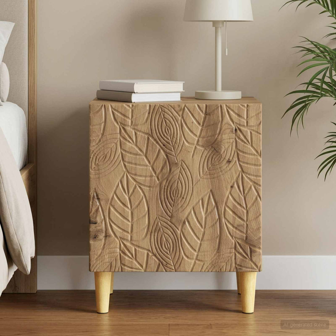 vidaXL Mesita de Noche Roble artisan 43 x 34,5 x 50 cm