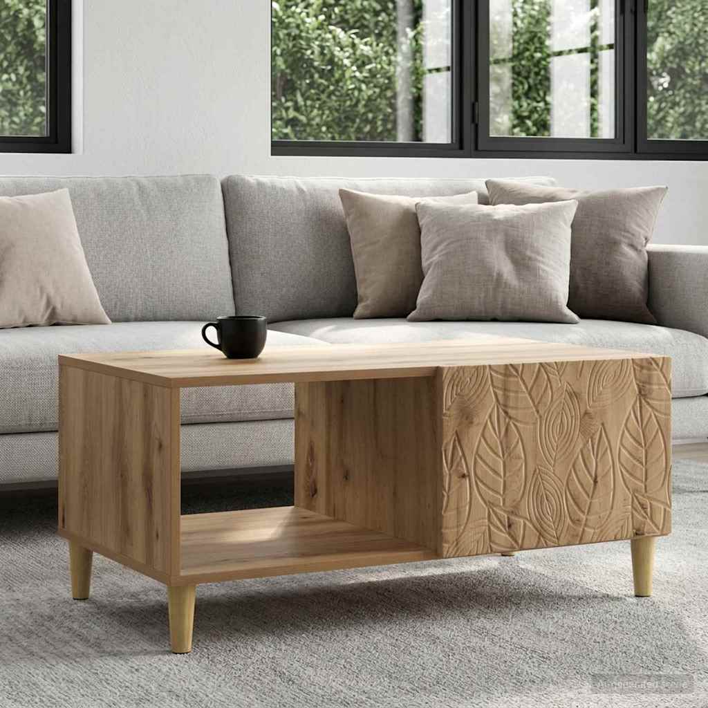 vidaXL Mesa de centro Roble artisan 90 x 50 x 40 cm