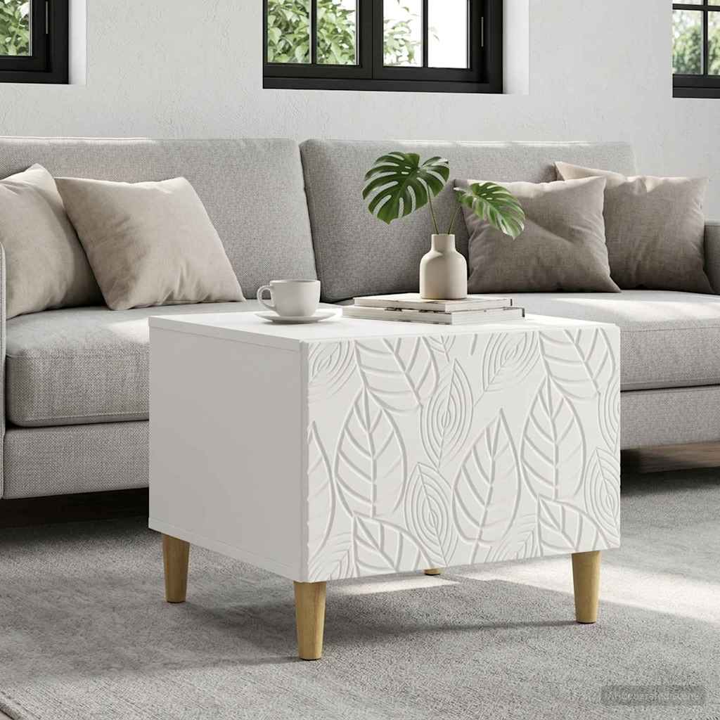 vidaXL Mesa de centro Blanco 50 x 49 x 40 cm Madera de ingeniería
