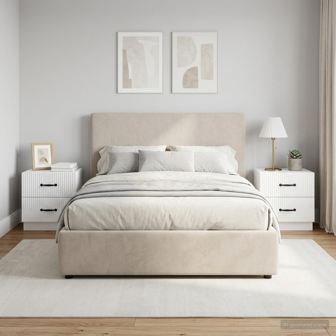 vidaXL Armario de Noche 2 uds. Brillante 43 x 34,5 x 44,5 cm
