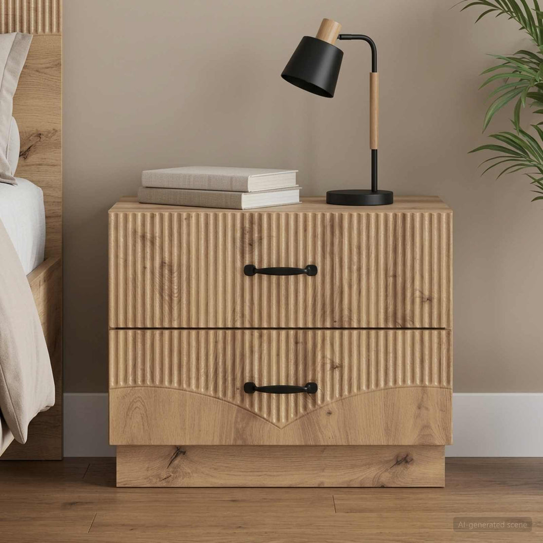 vidaXL Armario de Noche Roble artisan 62 x 34,5 x 44,5 cm